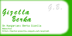 gizella berka business card